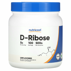 Nutricost, D-рибоза, без добавок, 500 г (17,6 унции) (Товар снят с продажи) 