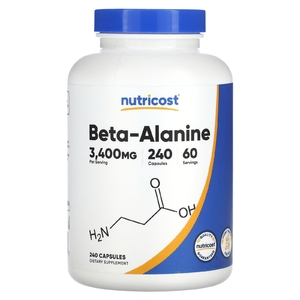 Nutricost, бета-аланин, 240 капсул (850 мг в 1 капсуле)