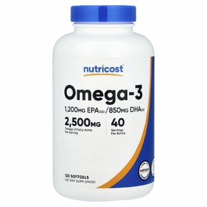 Nutricost, омега-3, 120 капсул