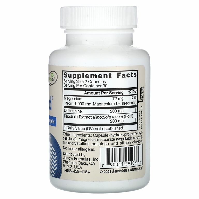 Jarrow Formulas, Vegan MagMind, Stress Resistance, 60 растительных капсул