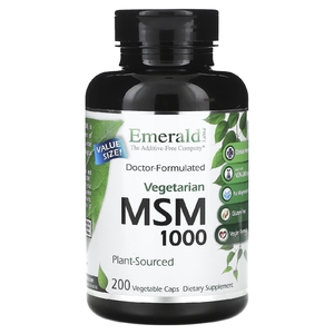 Emerald Laboratories, МСМ 1000, 200 растительных капсул (1000 мг в капсуле)