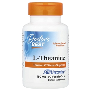 Doctor's Best, L-теанин, 150 мг, 90 вегетарианских капсул