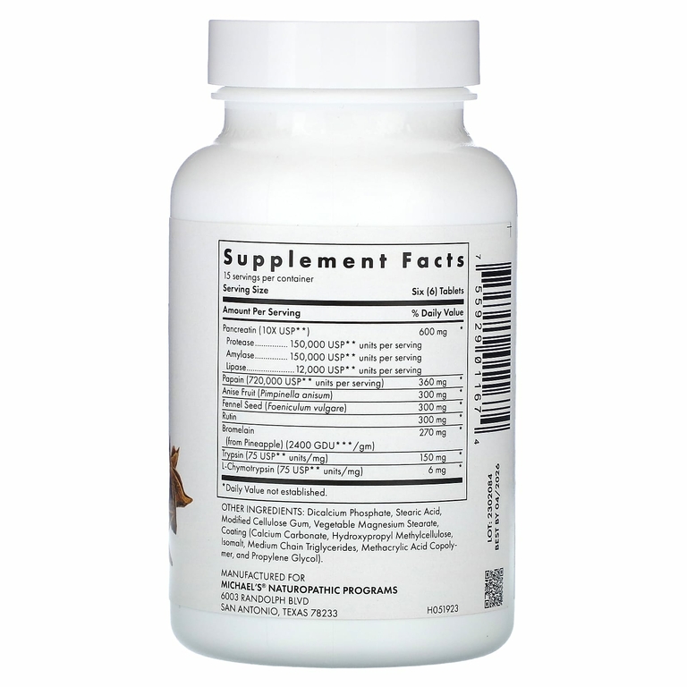 Michael's Health, Recovery Zymes, 90 таблеток с кишечнорастворимой оболочкой и стабильным уровнем pH