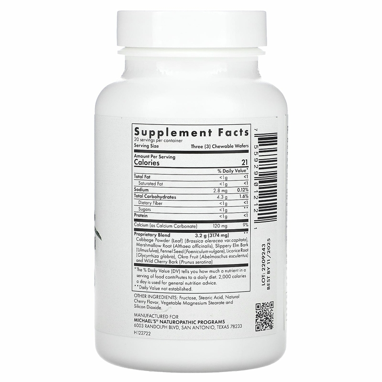 Michael's Health, Antisid, вишня, 60 веганских жевательных вафель