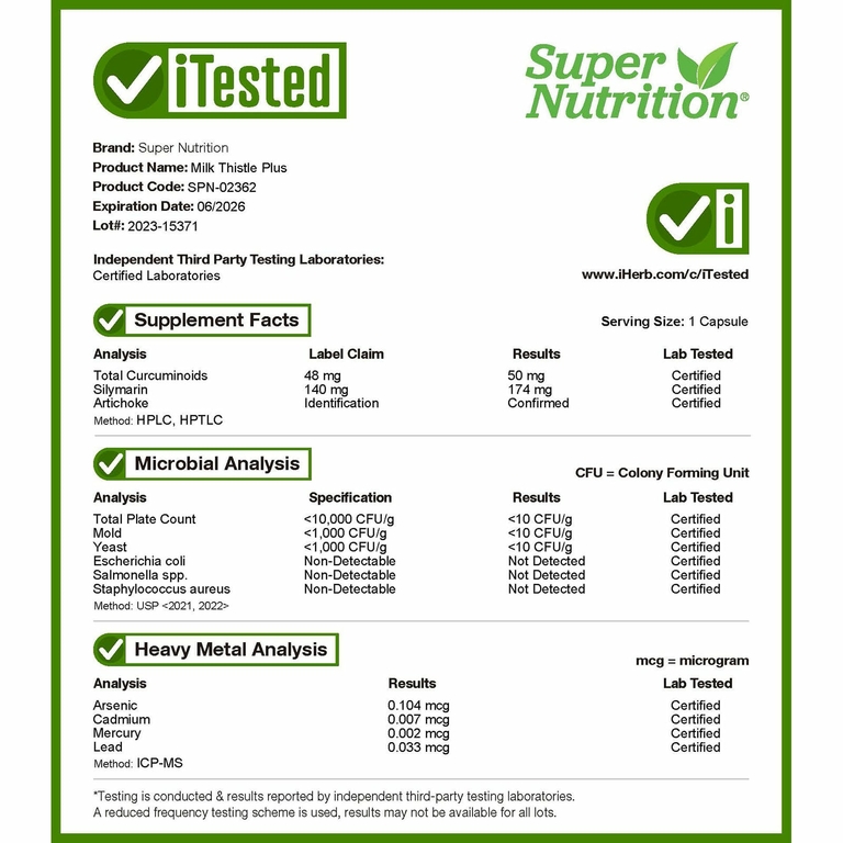 Super Nutrition, расторопша, с экстрактами куркумы и артишока, 175 мг, 120 растительных капсул