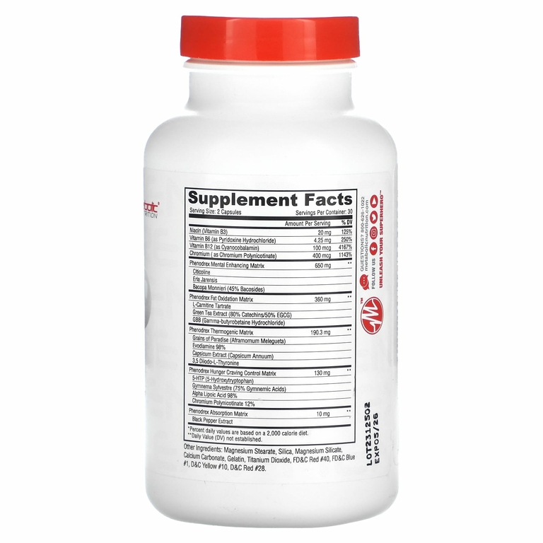 Metabolic Nutrition, Фенодрекс, 60 капсул