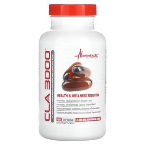 Metabolic Nutrition, CLA 3000, 90 капсул (1000 мг в каждой капсуле)