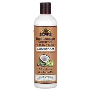Okay Pure Naturals, Черное ямайское касторовое масло, кокосовые локоны, кондиционер, 355 мл (12 жидк. унц.)