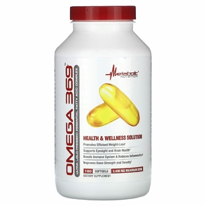 Metabolic Nutrition, омега 369, 180 капсул (1200 мг в 1 капсуле)