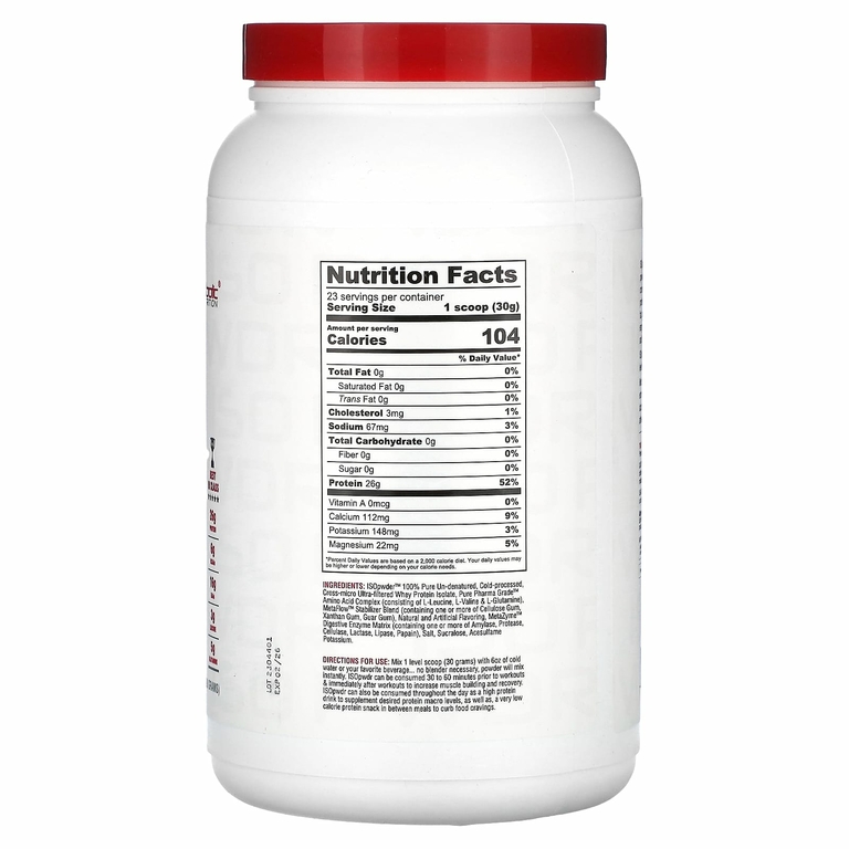 Metabolic Nutrition, ISOpwDR, изолят сывороточного протеина, со вкусом бананового крема, 690 г (1,52 фунта)
