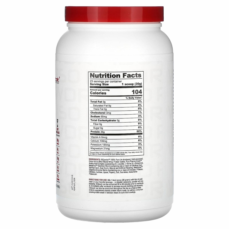 Metabolic Nutrition, ISOpwdr, изолят сывороточного протеина, праздничный торт, 690 г (1,52 фунта)