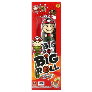 Tao Kae Noi, Big Roll, рулет из морских водорослей на гриле, острый, 6 пакетиков по 3 г (0,11 унции)
