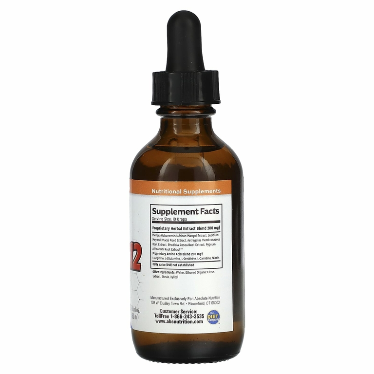 Absolute Nutrition, Африканское манго, капли B12, 60 мл (2 жидк. унц.)