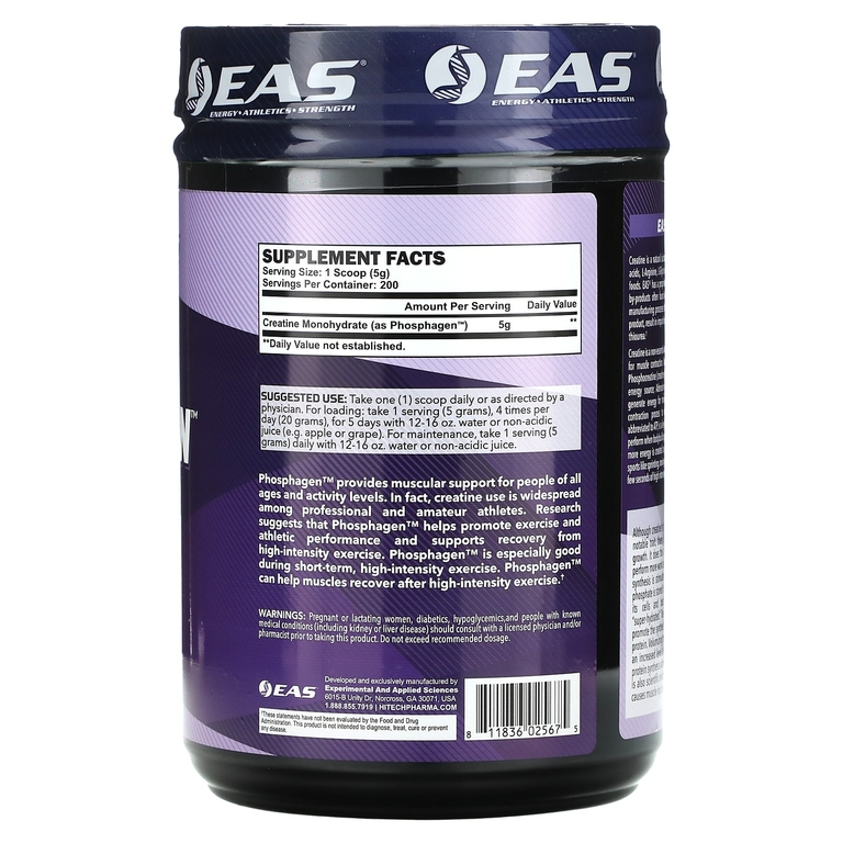 EAS, Phosphagen, идеальный креатин, 1000 г (2,2 фунта)