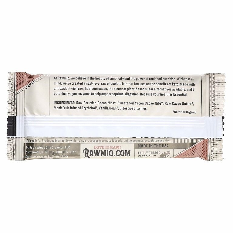 Rawmio, Essential Bar, органический необработанный шоколад, 72% какао, кето, 30 г (1,1 унции)