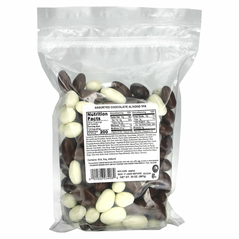 Bergin Fruit and Nut Company, Миндальная смесь, шоколадное ассорти, 567 г (20 унций)