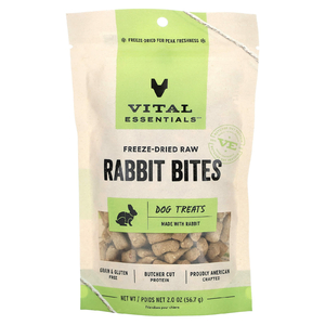 Vital Essentials, Сублимированное сырье, лакомства для собак, укусы кроликов, 56,7 г (2 унции)