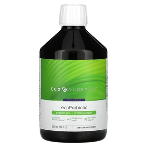 Econugenics, EcoProbiotic, органический пре + пробиотический эликсир, натуральные ягоды, 500 мл (17 жидк. унц.)