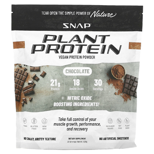 Snap Supplements, Растительный протеин, веганский протеиновый порошок, шоколад, 939 г