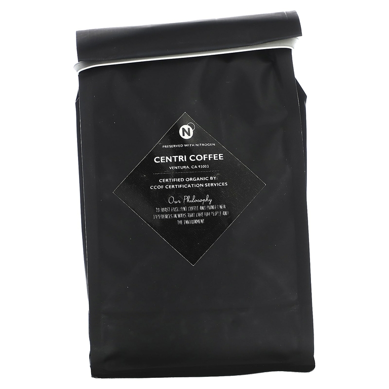 Centri Coffee, Centri Coffee, органическое западное побережье, шоколад и карамель, цельные зерна, темная обжарка, 340 г (12 унций)
