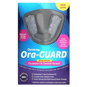 Dentemp, Ora-Guard, индивидуальная защита зубов, 1 стоматологическая защита и футляр для хранения (Товар снят с продажи) 