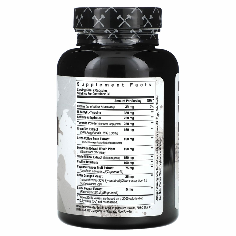 Axe & Sledge Supplements, Double Time, средство для сжигания жира, 60 капсул (Товар снят с продажи) 