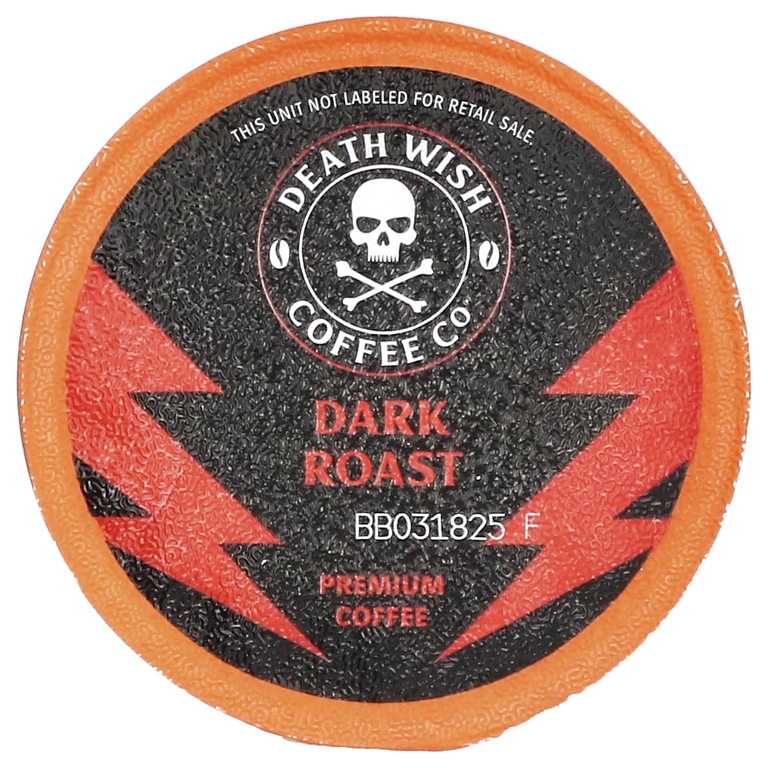 Death Wish Coffee, Порционные кофейные капсулы, темная обжарка, 10 капсул, по 12,5 г (0,44 унции)