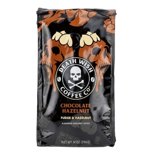 Death Wish Coffee, Молотый кофе со вкусом шоколада с фундуком, 396 г (14 унций) (Товар снят с продажи) 