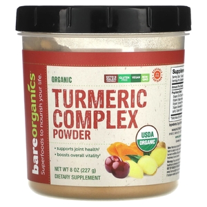 BareOrganics, Органический комплекс из куркумы в порошке, 227 г (8 унций) (Товар снят с продажи) 