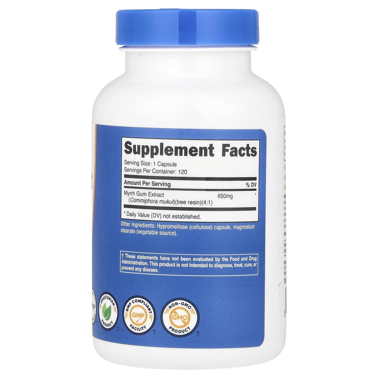 Nutricost, экстракт мирры, 650 мг, 120 капсул