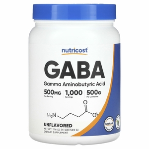Nutricost, ГАМК, без добавок, 500 г (17,6 унции) (Товар снят с продажи) 