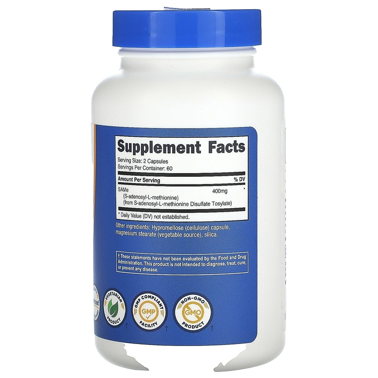 Nutricost, SAMe, 120 капсул (200 мг в 1 капсуле)