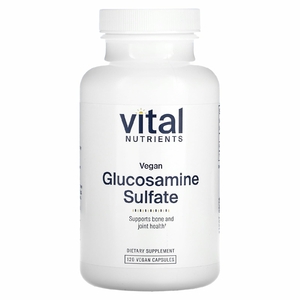 Vital Nutrients, Веганский сульфат глюкозамина, 120 веганских капсул (750 мг на капсулу)