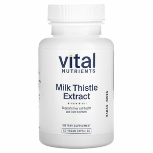 Vital Nutrients, Экстракт расторопши, 250 мг, 60 веганских капсул