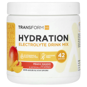 TransformHQ, Hydration, смесь для приготовления электролитического напитка, без кофеина, персик и манго, 135,7 г (4,8 унции)