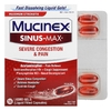 Mucinex, Sinus-Max, сильная заложенность носа и боль, максимальная сила действия, для детей от 12 лет, 16 капсул в жидкой форме