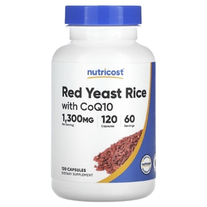 Nutricost, красный ферментированный рис с коэнзимом Q10, 120 капсул