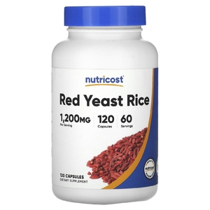 Nutricost, Красный дрожжевой рис, 120 капсул (600 мг на капсулу)