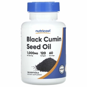 Nutricost, Масло семян черного тмина, 120 капсул (500 мг в каждой капсуле)