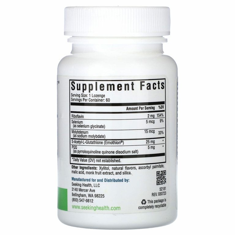 Seeking Health, Optimal Glutathione Plus, 60 пастилок