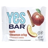 Yes Bar, Snack Bar, хрустящий с яблоком и корицей, 6 батончиков по 40 г (1,4 унции)