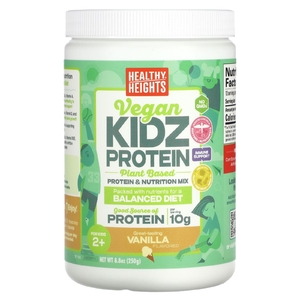 Healthy Heights, Vegan Kidz Protein, протеин для детей от 2 лет, ванильный вкус, 250 г (8,8 унции) (Товар снят с продажи) 