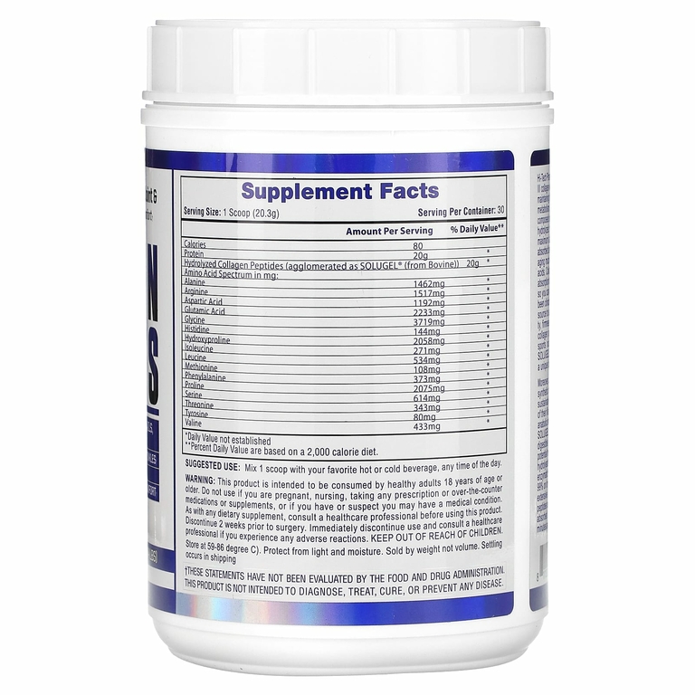 Hi Tech Pharmaceuticals, пептиды коллагена, 609 г (1,34 фунта)