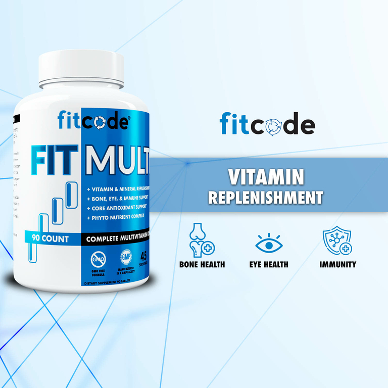 fitcode, Fit Multi, полный мультивитаминный комплекс, 90 таблеток