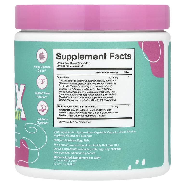 Obvi, Collagen Detox, 90 капсул
