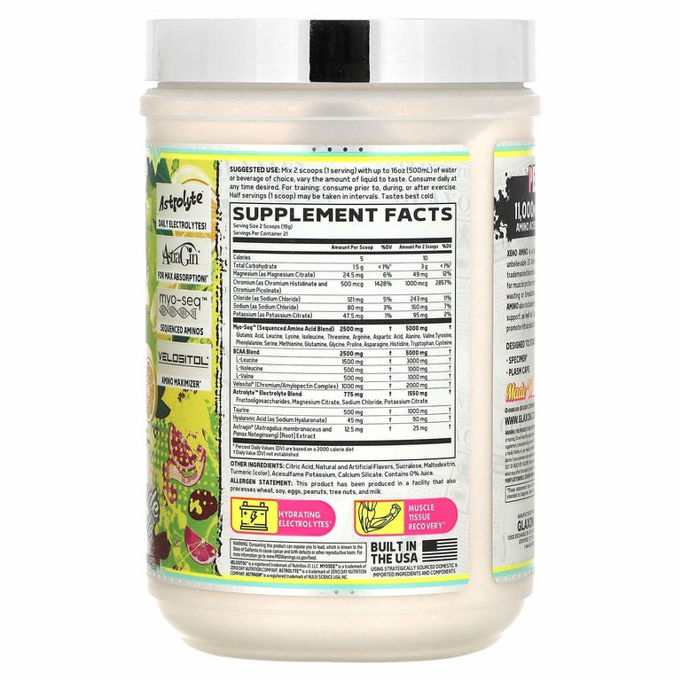 Glaxon, Xeno Amino, натуральный лимонад, 399 г (14 унций) (Товар снят с продажи) 