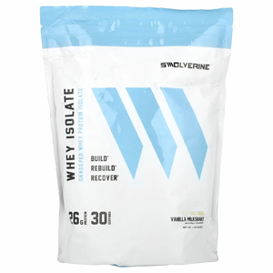 Swolverine, Изолят сыворотки, ванильный молочный коктейль, 900 г (1,98 фунта)