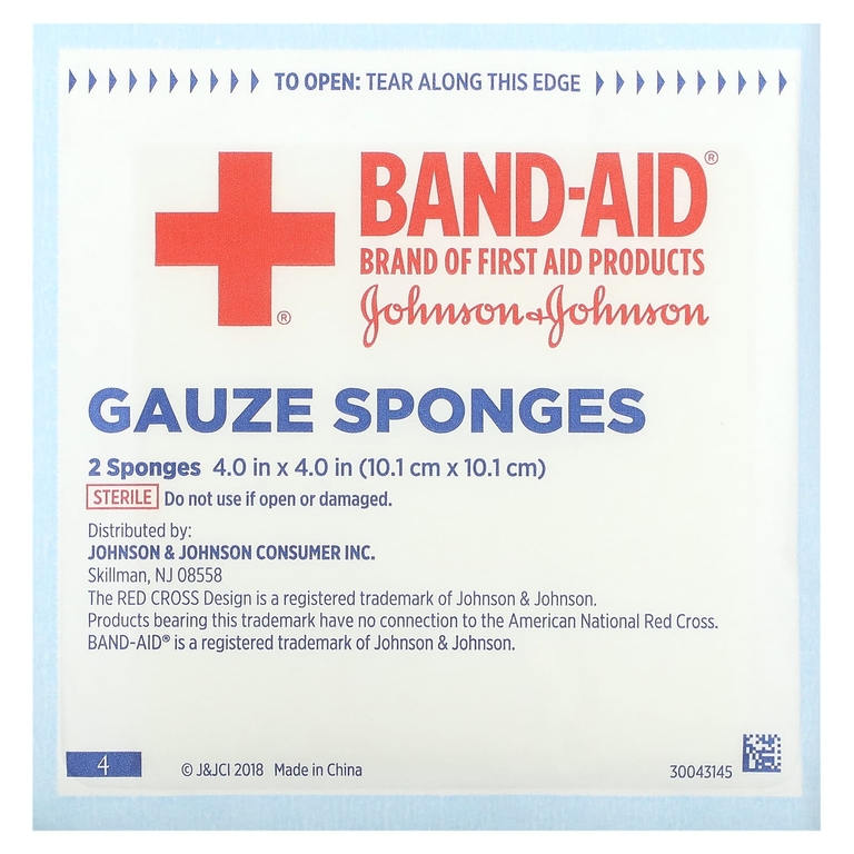 Band Aid, Tru-Absorb, марлевые губки, большие, 50 губок (Товар снят с продажи) 