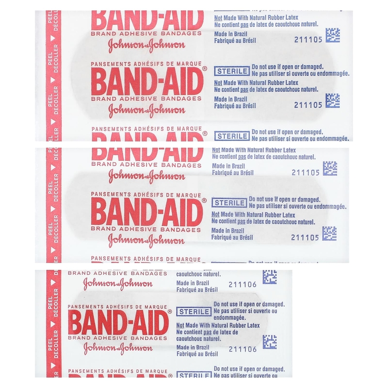 Band Aid, Лейкопластыри, Ourtone, гибкая ткань, разные размеры, BR65, 30 бинтов (Товар снят с продажи) 
