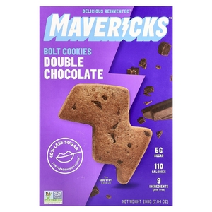 Mavericks, Болт печенье, двойной шоколад, 200 г (7,04 унции) (Товар снят с продажи) 